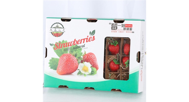 草莓透片手提繩紙箱包裝