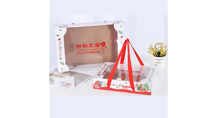 草莓透片手提紙箱包裝
